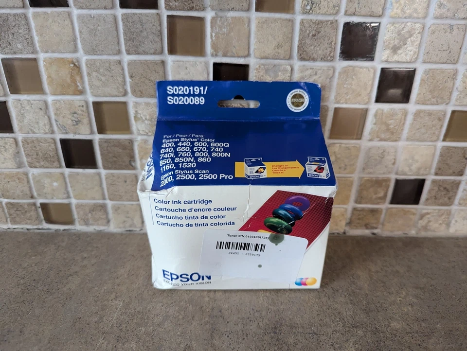 GENUINE EPSON S020191 / S020089 COLOR PRINTER INK CARTRIDGE L5-1(3) - Image 1 of 4