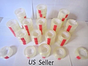 6 Rolls Crystal Clear Transparent Tape Dispenser Refills 3/4" x 1000" US Seller - Picture 1 of 6