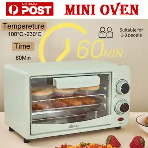 600W MINI Electric Oven Grill Toaster Bake Compact Oven Timer Breakfast Maker - Picture 1 of 11