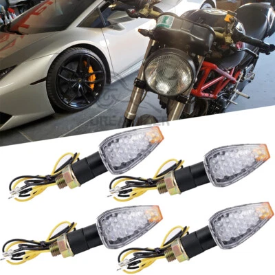 For Ducati Monster 696 797 821 Motorcycle LED Turn Signals Blinker Amber Lights - Image 1 of 4