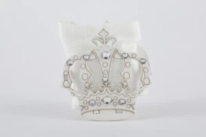 BOMBONIERA CORONA LEGNO PRINCIPESSA CON SACCHETTO COMPLEANNO BATTESIMO COMUNIONE - Imagen 1 de 2