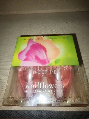 New Signature Collection Wallflowers Refills Sweet Pea Bath Body Works 2 Bulbs - Image 1 of 4