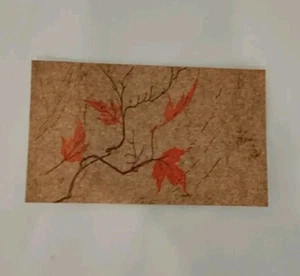Presscraft Postcard Autumn Leaves Original Block Print Gwen Frostic 3x5" Vtg - Picture 1 of 3