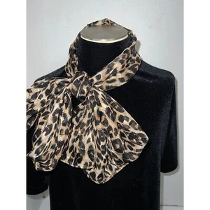 Cejon Leoparden Schal Metallic dezent gold Animal Print Polyester leicht - Bild 1 von 7