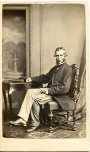 Photographic portrait of a well dressed gentleman - Birmingham, UK, circa 1860s - Picture 1 of 2