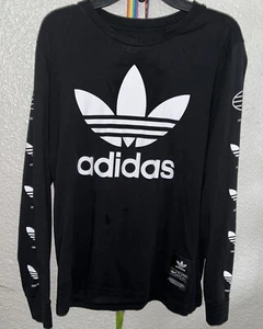 Adidas Originals Trefoil History Long Sleeve Tee Large 13-14Y - Picture 1 of 4