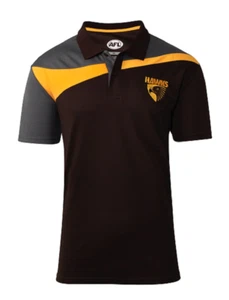Hawthorn Hawks Official AFL Team Logo Mens Premium Polo Dress Shirt AF8755 Large - Picture 1 of 1