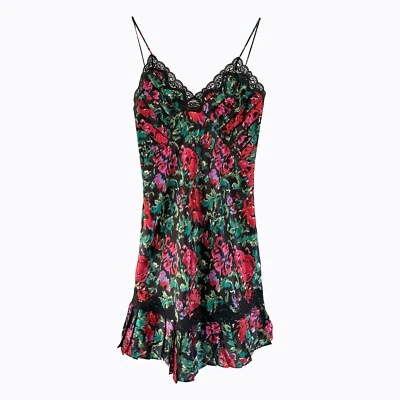 Vestido sin Mangas Babydoll Etiqueta Dorada Victoria's Secret De Colección Talla M Floral Encaje Y2K Foto 1 de 4