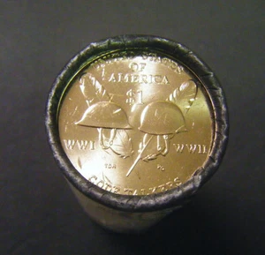2016 Native American SACAJAWEA GOLD Dollar $1 25-Coin Original Mint roll Por D - Picture 1 of 2