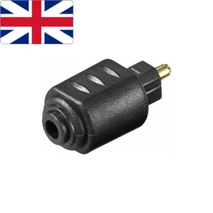 Audio Adapter 3.5mm Female Jack Plug to Digital Toslink Male Black Optical Tool - Picture 1 of 11