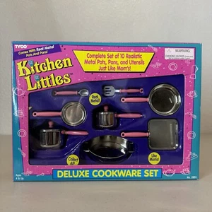 TYCO Kitchen Littles Deluxe Cookware Set Metal Pots And Pans New Vintage 1995 - Picture 1 of 16