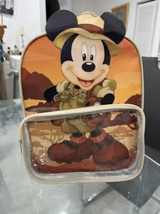Disney Mickey Mouse Safari Clear Transparent Backpack 13” X 9” - Picture 1 of 6