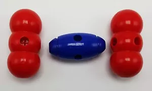 Piezas de repuesto Tinkertoy 2 cápsulas de plástico rojo 1 azul - Imagen 1 de 2