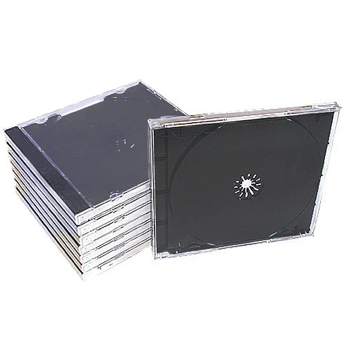 10 CD JEWEL CASES COMPLETE WITH BLACK TRAYS + FREE DEL / HIGHEST PREMIUM QUALITY