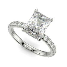 3.95 Ct Radiant Cut Lab Grown Diamond Engagement Ring VS1 D White Gold 14k