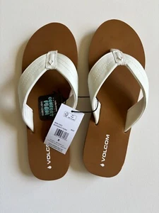 Volcom Women Comfort Foam Sandal Flip Flop White Size 8 NWT - Picture 1 of 7