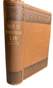 Antique 1884 Victorian Book Ornate Gilded Presbyterian Law Church Courts HODGE - Foto 1 di 24