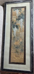 Vintage "Asian Botanical Floral Scene" Painting On Silk - Signed And Framed - Picture 1 of 16