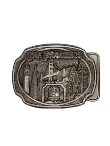 Vintage San Fransico Belt Buckle By Buckels of America USA - 3-1/8”x 2-1/2” - Picture 1 of 6
