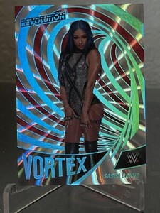 SASHA BANKS 2022 Panini Revolution WWE Vortex Sunburst Parallel /99 #3 Mercedes