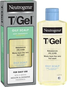 Neutrogena T/Gel Anti Dandruff Shampoo for Oily Scalp and Hair (1x 250ml) - Picture 1 of 7