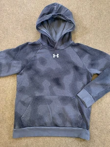 Under Armour Hoodie Boys L Youth Long Sleeve Oil Spill Camo Fleece Pullover - Picture 1 of 7