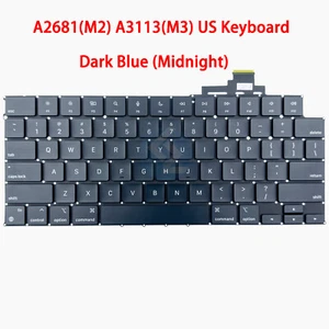 NEW US Dark Blue (Midnight) Keyboard for Apple MacBook Air 13" A2681 M2 A3113 M3 - Picture 1 of 4