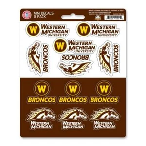 Western Michigan University Broncos - Set Of 12 Sticker Sheet - Picture 1 of 1