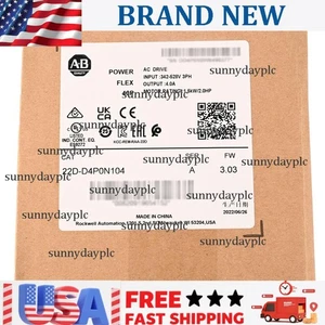 Allen-Bradley AB 22D-D4P0N104 PowerFlex 40P unità AC gratuita tasse USA - Foto 1 di 5