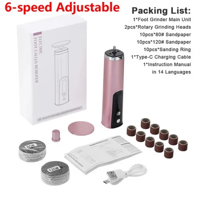 Electric Callus Remover Foot Grinder Pedicure Tool Heel Cracked Dead Skin - Image 1 of 4