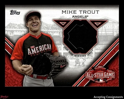 2015 Topps Update All Star Stitches #STITMTR Mike Trout JERSEY RELIC ANGELS - Image 1 of 2