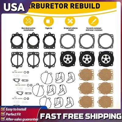 Kit de reparación de reconstrucción de 3 carburadores para Polaris SLT 700 1996-1997 SLTH 1998-99 Foto 1 de 4
