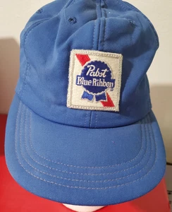 Vintage Pabst blaues Band verstellbar blauer Hut mit Silber auf dem Patch Made USA - Bild 1 von 8