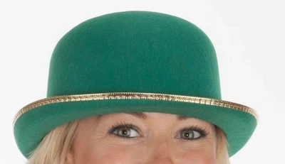 Sombrero Derby Verde Permafelt Adulto Duende Día de San Patricio Foto 1 de 2