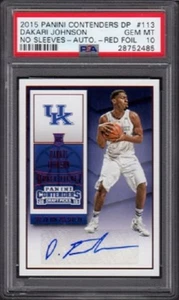 2015-16 Dakari Johnson Panini Contenders DP #113 lámina roja clasificación automática PSA 10 gema - Imagen 1 de 2