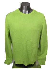 Men's Gap Knit Sweater SZ XL Designed & Crafted Green 100% Heavy Cotton New - Picture 1 of 3