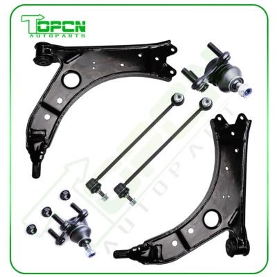 Fits 2006-2007 VOLKSWAGEN GOLF 6Pcs Suspension Front Ball Joints Control Arm Foto 1 de 4
