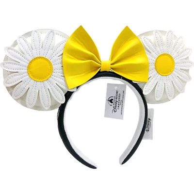Loungefly Disney Parks Yellow Daisy White Chrysanthemum Mickey Ears Headband - Image 1 of 4