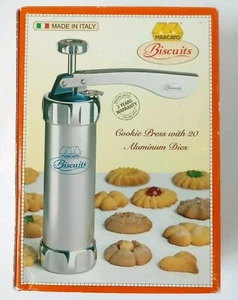 Marcato Biscuits Machine Made In Italy With 20 Aluminum Cookie Disks Press - Picture 1 of 9