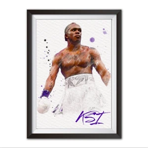 KSI Boxing Print Watercolour Style Digital A4 - Picture 1 of 1