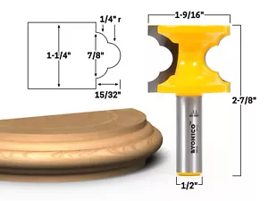 1-1/4"" Zierleiste Fräser Bit - 1/2"" Schaft - Yonico 13112 - Bild 1 von 1