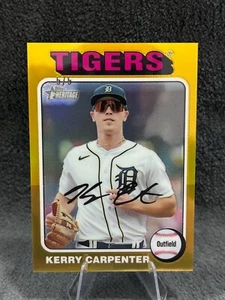 2024 Topps Heritage High Number #35 Kerry Carpenter Chrome Gold Refractor 5/5 - Picture 1 of 3