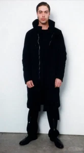 Abrigo De Colección 1999 Helmut Lang Para Hombres Archivo Astro Moto Negro Moleskin 52 Italia Raro - Imagen 1 de 24