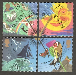 2001 Great Britain #1963-66 Weather : Rain/Shine/Fair/Dry MNH set - Picture 1 of 1