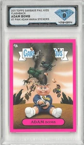 2011 Garbage Pail Kids Flashback ADAM BOMB #7 Pink Adam Mania 💎 DSG 9.5 Mint+ - Picture 1 of 2