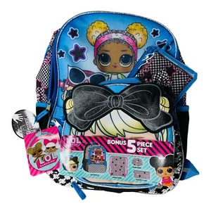 Juego de Mochila LOL Surprise de 5 Piezas 16" Bolso Escolar Aislado Bolsa de Almuerzo Nuevo - Imagen 1 de 3