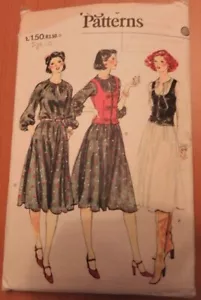 (1970’s) Vogue 9871 Sewing pattern ladies dress vest waist jacket size 10 uncut - Picture 1 of 2