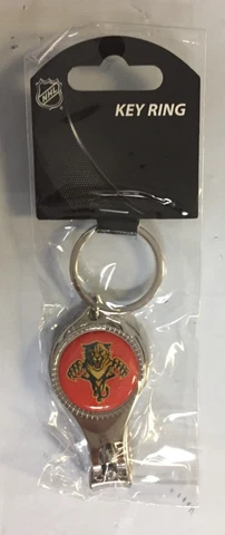 Florida Panthers NHL Logo 3-in-1 Nail Care Bottle Opener Keychain Cover