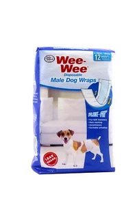36 Pack of Wee-Wee Products Disposable Male Dog Wraps X-Small/Small - (3 Pack... - Picture 1 of 1