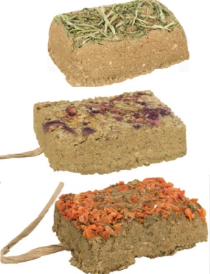 TRIXIE Lehmstein mit Blüten oder mit Karotte oder mit Petersilie Snack Nagetiere - Bild 1 von 4